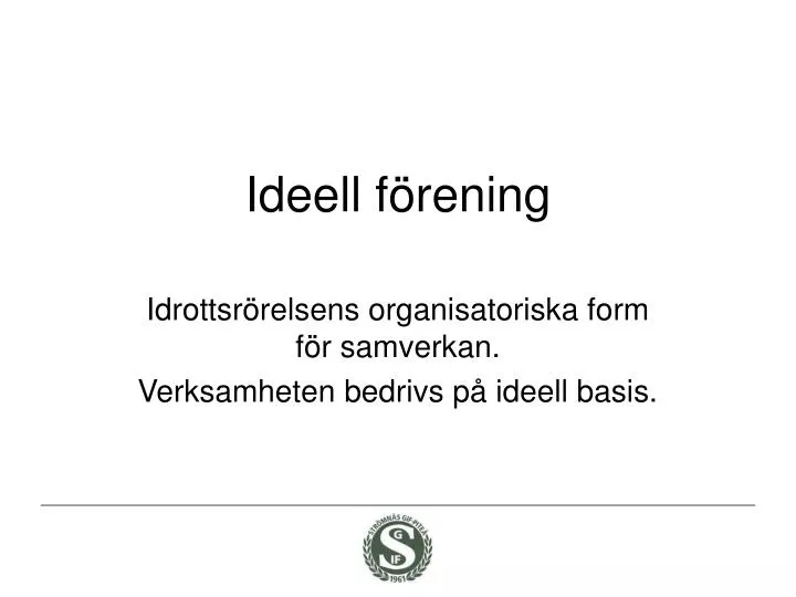 ideell f rening