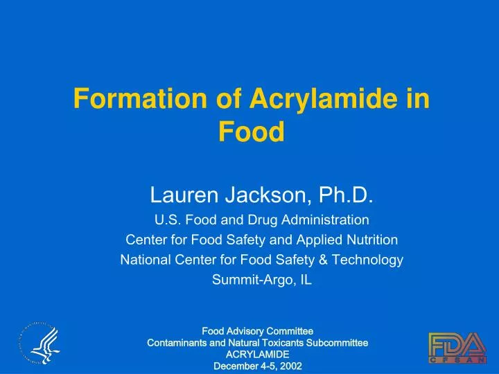 formation of acrylamide in food