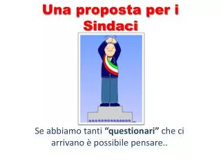 una proposta per i sindaci