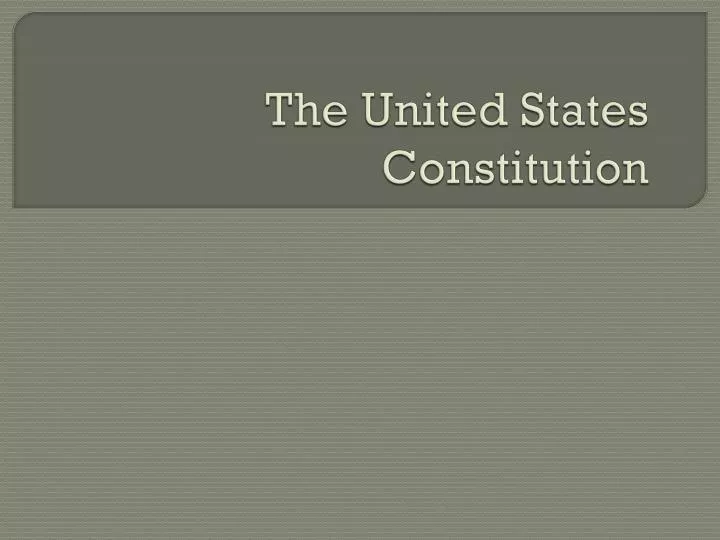 the united states constitution