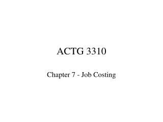 ACTG 3310