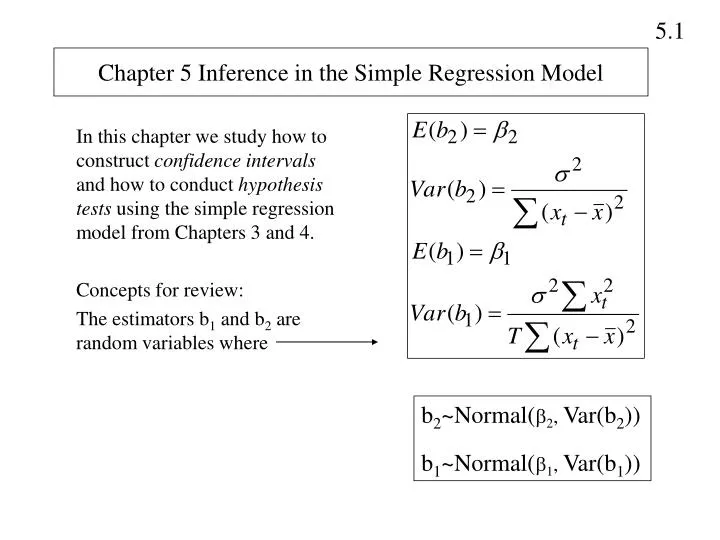 chapter 5 inference in the simple regression model