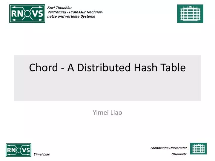 chord a distributed hash table