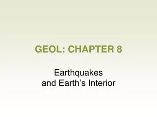 GEOL: CHAPTER 8