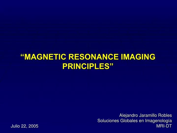 magnetic resonance imaging principles