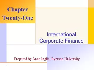 International Corporate Finance