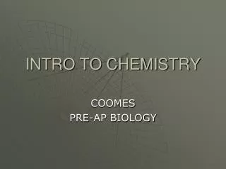 intro to chemistry