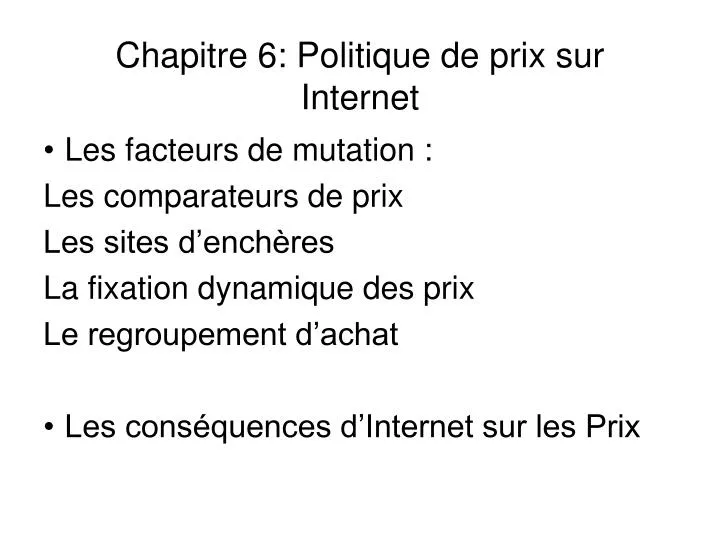 chapitre 6 politique de prix sur internet