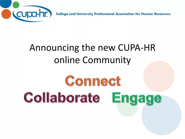 announcing the new cupa hr online community