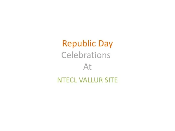 republic day celebrations at
