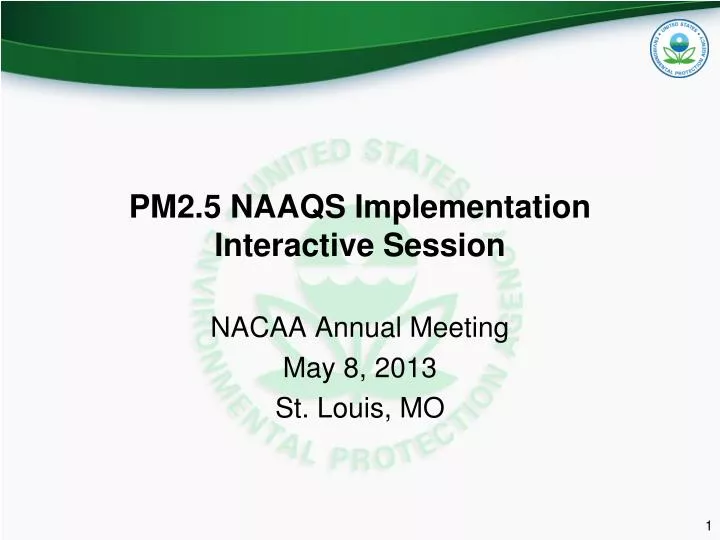 pm2 5 naaqs implementation interactive session