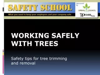 Working safely with trees