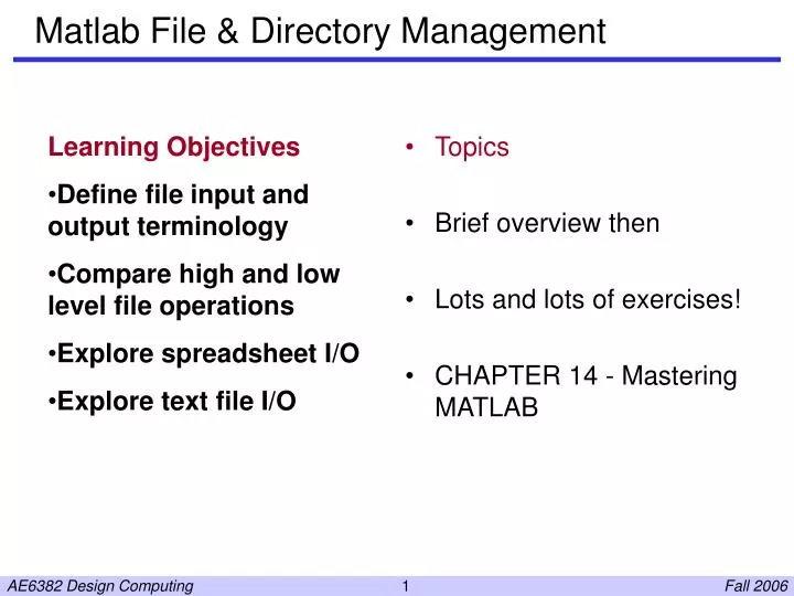 matlab file directory management