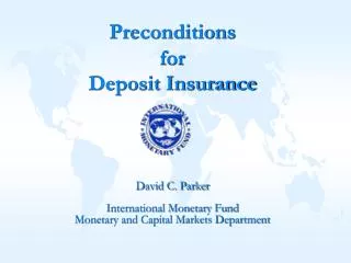 Preconditions for Deposit Insurance