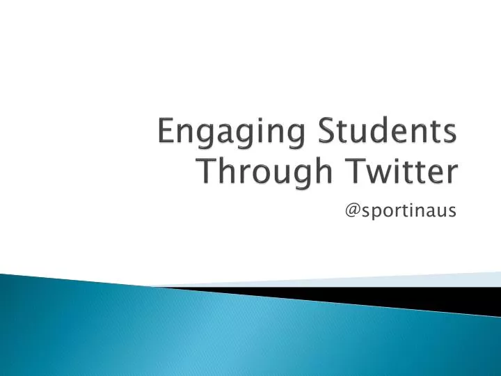 engaging students through twitter