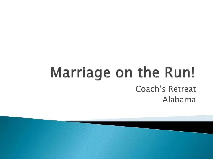 marriage on the run