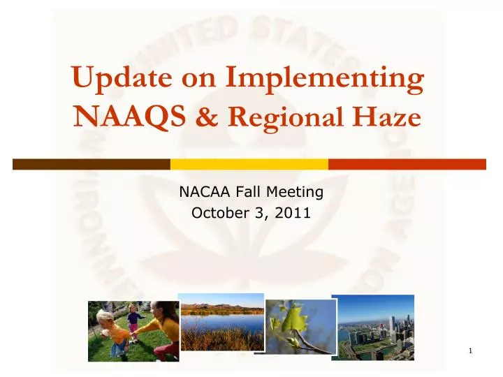 update on implementing naaqs regional haze