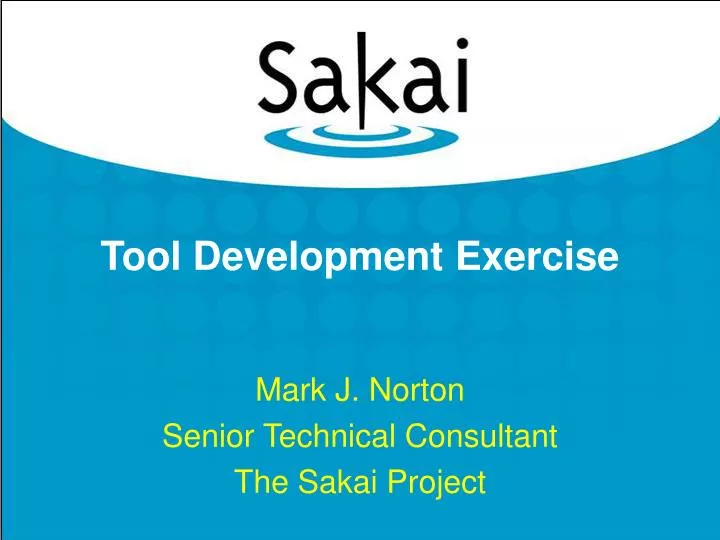 tool development exercise