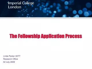 The Fellowship Application Process