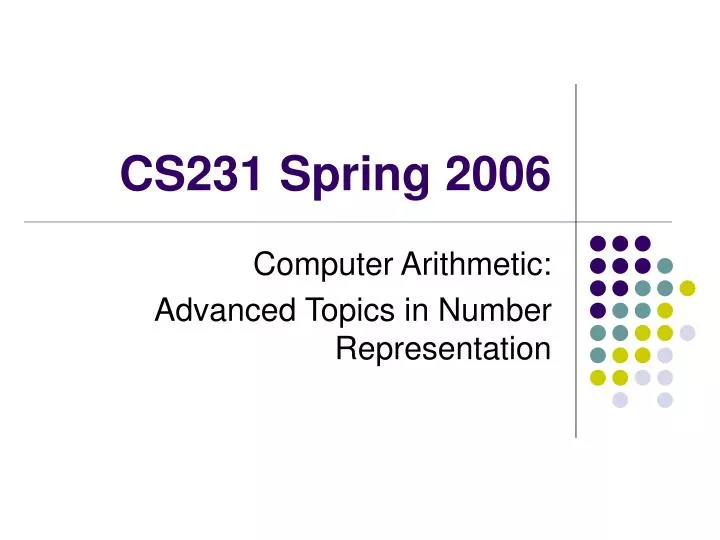 cs231 spring 2006