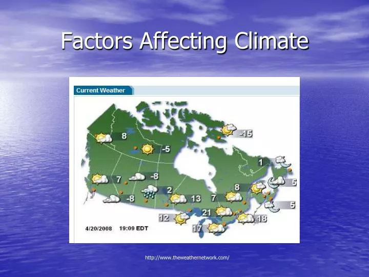 factors affecting climate