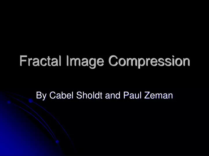fractal image compression