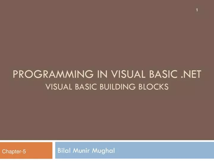 programming in visual basic net visual basic building blocks