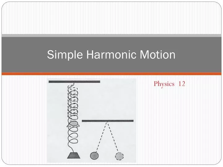 Ppt Simple Harmonic Motion Powerpoint Presentation Free Download