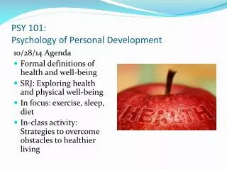 PSY 101: Psychology of Personal Development