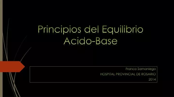 principios del equilibrio acido base