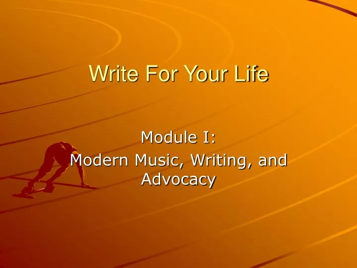 write for your life