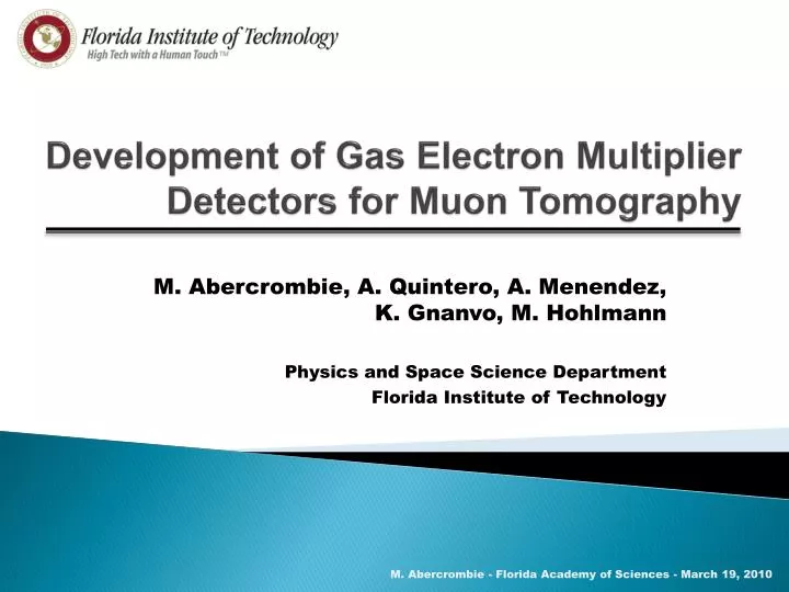 development of gas electron multiplier detectors for muon tomography