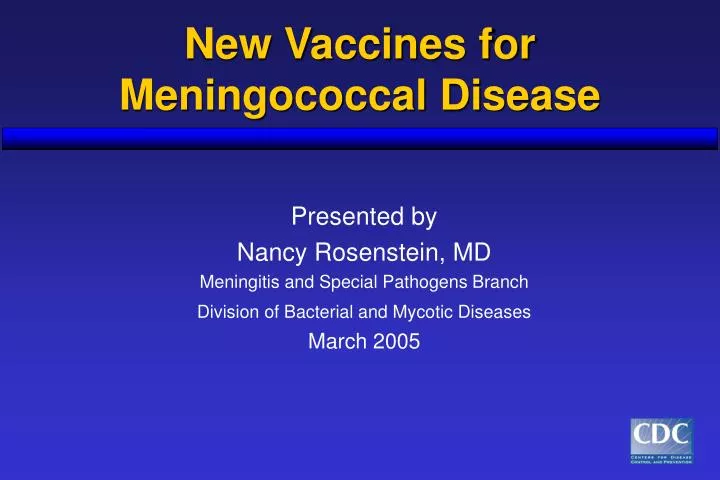 new vaccines for meningococcal disease