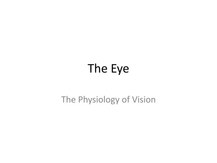 the eye