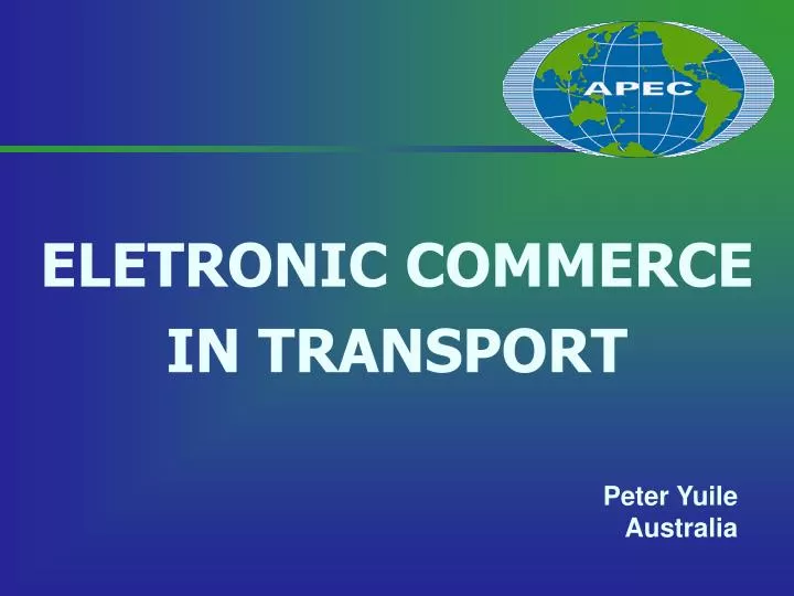 eletronic commerce in transport