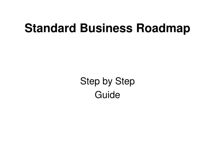 standard business roadmap