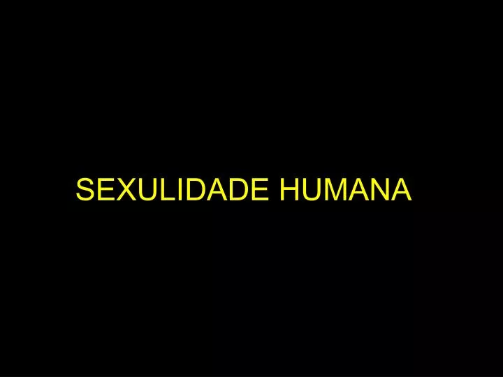 sexulidade humana