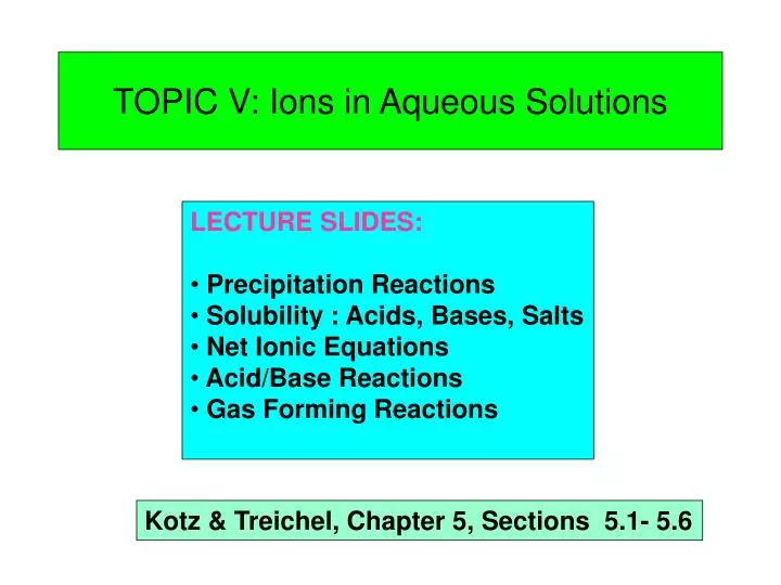 topic v ions in aqueous solutions