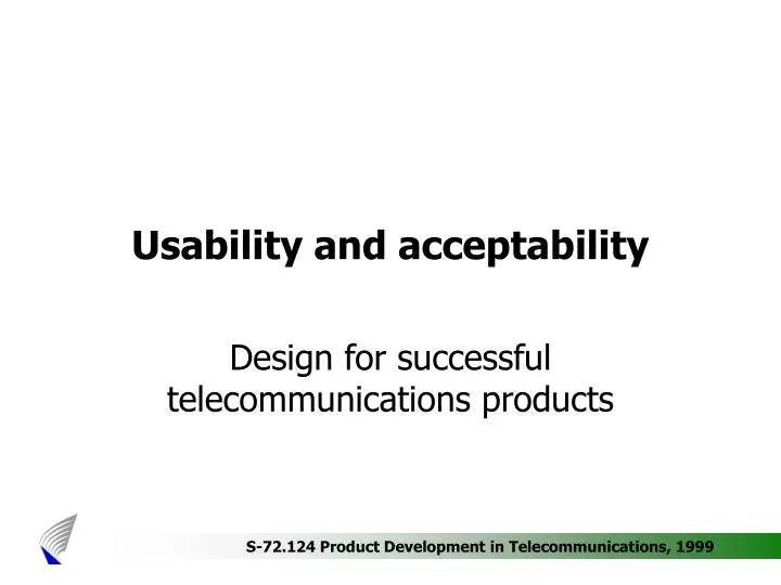 usability and acceptability