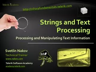 Strings and Text Processing