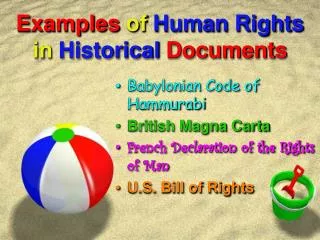 Examples of Human Rights in Historical Documents