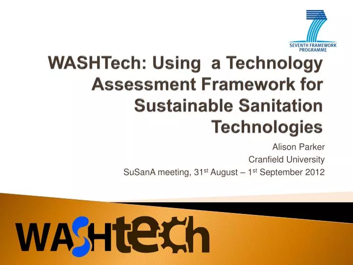 washtech using a technology assessment framework for sustainable sanitation technologies