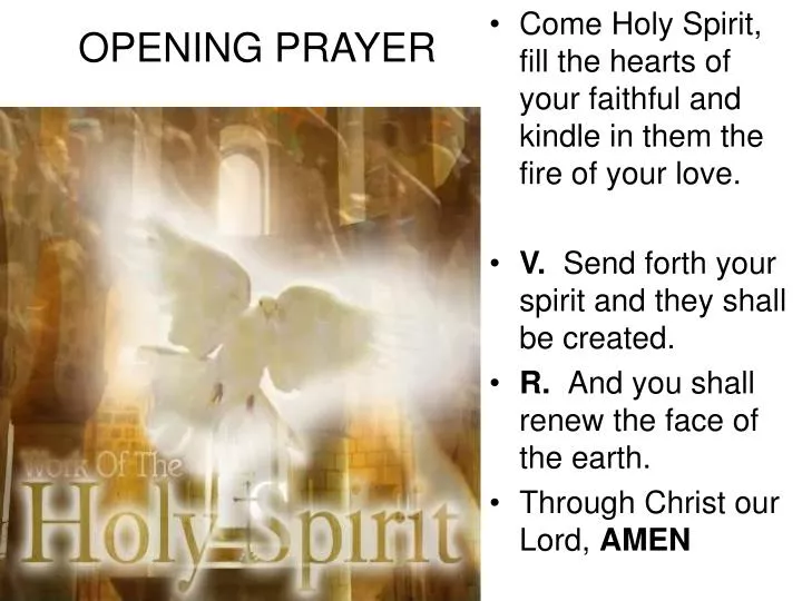opening prayer