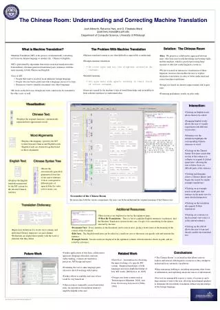 The Chinese Room: Understanding and Correcting Machine Translation