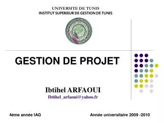 gestion de projet