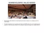 SHAREHOLDERS’ VALUE ADDED - slide 1
