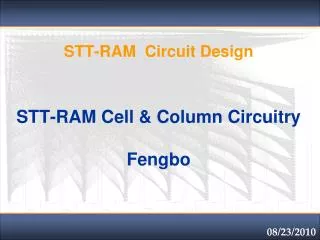 STT-RAM Circuit Design