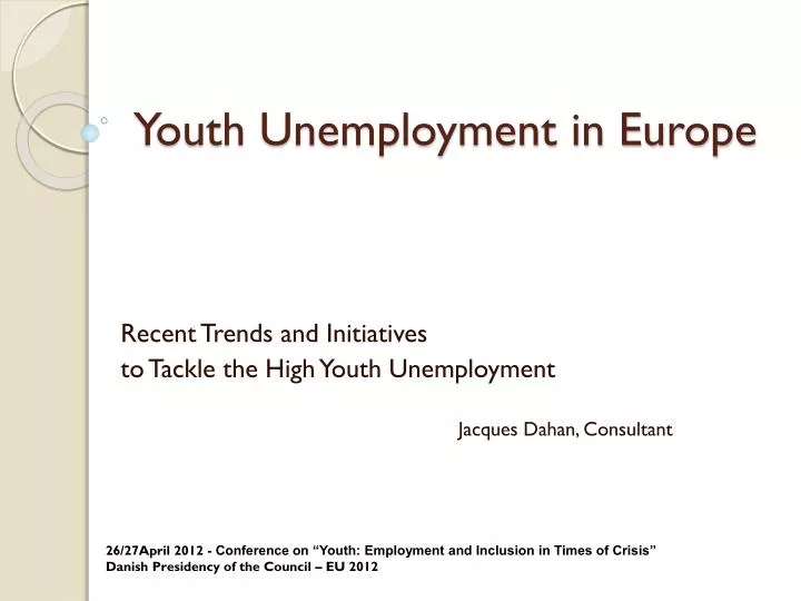 youth unemployment in europe