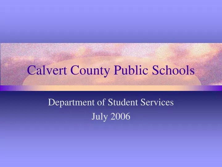 calvert county public schools