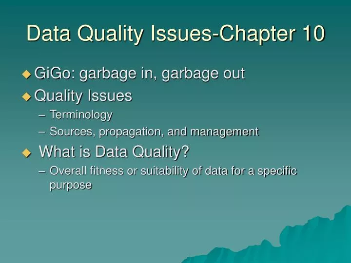 data quality issues chapter 10